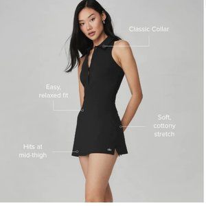 ALO Yoga CHARMED TENNIS DRESS BLACK SIZE LARGE NEVER WORN BC IT DIDNT FIT